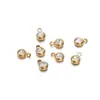 Acero inoxidable dorado doce estrellas piedra 6mm circonita piedra de nacimiento piedra de la suerte diy accesorios de joyería hechos a mano venta al por mayor