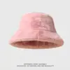 Sombrero de Piel Sintética de Conejo para Mujer Otoño e Invierno Sombrero de Pescador de Felpa Color Sólido Exportación Cálido y a Prueba de Frío Moderno de Gama Alta Sombrero Cubo