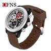 Reloj de Cuarzo Ofns con Calendario, Esfera Moderna y Creativa, Manecillas Luminosas, Reloj Deportivo Sumergible para Hombre al por Mayor