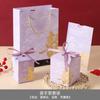 Suministros para Bodas Caja de Dulces Invitación Bolsa de Regalo Juego de Tres Piezas Estilo Chino de Gama Alta Estampado Dorado Boda Compromiso Caja Vacía Caja de Dulces