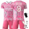2526 Jersey de Fútbol Transfronterizo Real Madrid Patrón de Dragón 7 Vinicius 9 Mbappe 11 Rodrygo C Ronaldo 7 Jersey Rosa