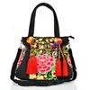 Venda Direta da Fábrica Novo Estilo Étnico Bolsa Feminina de Algodão e Linho Bolsa Bordada Casual Bolsa Transversal de Algodão e Linho Bolsa Estilo Étnico de Uso Duplo