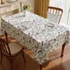 Mantel de PVC estilo americano, rectangular, impermeable, a prueba de aceite, lavable, tapete para mesa de centro, uso doméstico, lujo ligero, mantel de tacto de alta gama