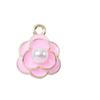 Nuevo hermoso mini aceite Perla Camelia aleación accesorios colgante hecho a mano borla aretes colgante punto
