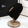 Moda Femenina Otoño e Invierno Estilo Coreano Sombrero de Lana Tejido Simple Versátil Sombrero Gorro Grueso Cálido Cortavientos Protección para los Oídos
