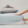 2025 Nuevo Algodón 100S Satén Algodón de Fibra Larga Color Puro Sábana Individual Lujo Accesible Hogar Dormitorio de Estudiantes Sábana de Algodón Puro