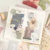 Paquete de Materiales Yuxian: Miau y Dulce Momento, Papel Especial Ligero Retro, Material para Diario, Notas Adhesivas para Estudiantes, Decoración para Empaque DIY