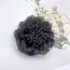 Acessório de cabelo para crianças estilo coreano, flor tridimensional de 5 cm no centro, flor de gaze multicamadas, adorno de cabeça, flor para chapéu, saia, acessórios de decoração para sapatos infantis, atacado