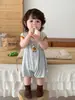 Traje de Gateo para Bebés Niños, Mameluco sin Mangas, Nuevo Delgado de Verano Estilo Coreano de Dibujos Animados para Niños Pequeños, Estilo de Verano para Niños