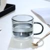 Copo de Vidro Colorido de Camada Dupla para Comércio Exterior, Copo Colorido Doméstico, Copo para Café com Leite de Escritório, Copo para Suco, Copo de Vidro de Borosilicato Alto