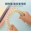 Banda Plástica para Encuadernación en Espiral de 30 Agujeros Tamaño A4 Anillo de Encuadernación de Plástico Clip de Encuadernación Desmontable Hebilla de Anillo para Cuaderno
