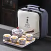 Juego de Té de Viaje Tetera Tetera Compañía Regalo Estampar Logo Bandeja de Té Separación de Agua de Té Portátil Portátil