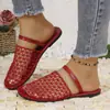 Pantuflas planas transpirables de malla estilo francés para mujer, para uso exterior en verano, nuevo modelo 2026, babuchas cómodas, pantuflas de talla grande europeas y americanas