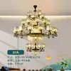 Nuevo candelabro de cristal de lujo ligero estilo chino para sala de estar, simple y moderno, elegante, adecuado para comedor y dormitorio, nuevo modelo de candelabro grande para casas dúplex