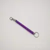 Venda Direta de Fábrica de Cordas Elásticas de Plástico, Cordas Elásticas Retráteis Coloridas Transparentes, Chaveiros de Fio Espiral, Guia com Mosquetão para Cachorro