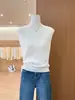 Chaleco de Punto sin Mangas con Cuello Redondo, Jacquard Hueco Estilo Retro, Adelgazante, para Mujer, Verano, Nueva Llegada, Ropa de Abrigo 1770