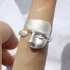 Anillo Abierto Forma de Máscara Esmerilada, Joyería de Nicho Unisex Forma de Rostro, Anillo para Dedo Índice, Sensación de Alta Gama de Nicho Tk, Transfronterizo