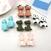 Corte geométrico animal dinossauro coelho panda resina fosca chaveiro acessórios diy chaveiro material atacado