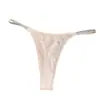 Tanga de Pedrería Zeriluna con Tirantes Finos, Decoración Sencilla de Letra, Versátil, Cómodo, Se Adapta a la Forma de la Cadera, Disponible en Múltiples Colores