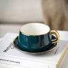Estilo Europeu Pequeno Luxo Cerâmica Xícara de Café Coreana Chá da Tarde Chá Perfumado Xícara e Pires Conjunto Doméstico Criativo Xícara com Pires