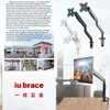 Soporte para Monitor de Brazo Único con Resorte de Gas Soporte Básico para Monitor de Computadora Tipo Práctico Adecuado para Pantallas de 17-32