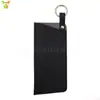 Estuche de cuero PU para gafas gafas de sol bolsa de almacenamiento para gafas de sol bolsa de gafas de cuero llavero conveniente bolsa para colgar gafas