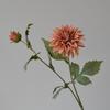 Dália de 2 Cabeças Fantasia de Outono Retrô Decoração Suave para Casa Adereços Florais para Casamento Adereços de Fotografia Dália Flor Artificial