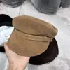Chapéu de Algodão Espesso Escovado Afinando Quente com Aba Curta para Outono e Inverno para Mulheres, Boné Casual Versátil Tendência Moda