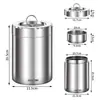 Lonchera Térmica de Acero Inoxidable 316 para Oficinistas y Estudiantes, Lonchera Multicapa para Invierno, Contenedor Bento Box