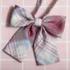 Cuello de Camisa con Lazo de Cuadros Estilo Japonés JK Flor para Mujer Estilo Universitario Foto de Graduación Camisa con Lazo Gratis Traje de Buceo con Lazo