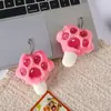 Bolsa de Pelúcia com Pingente de Picolé Patinha de Gato Judy Nick Desenho Animado Rosa Fofo Chaveiro