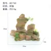 Acuario paisajismo decoración de rocalla artificial con plantas acuáticas, piedra de dragón verde simulada gris, adornos de cueva escondite, juego completo