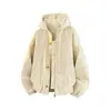 2026 Nueva Chaqueta con Capucha de Punto Casual Holgada para Hombre, Ropa de Trabajo al Aire Libre de Alta Calle Americana Otoño/Invierno Transfronteriza
