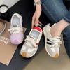 Ins Trendy Versión Coreana 2025 Zapatos Blancos Verano Nuevo Casual Deportivo Versátil Estudiante Aumento de Altura Suela Gruesa W6010