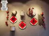 Cestas de Bambú Estilo Antiguo para Exhibir Productos Secos y Verduras, Cestas Decorativas para Exhibidores Abiertos, Cestas de Exhibición para Restaurantes de Hot Pot, y Cestas de Exhibición para Exhibidores de Tiendas