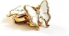 Mariposa de Cristal Tridimensional Incrustada con Diamantes, Gemelos de Metal, Electrochapados y Soldados, Set de Botones Desmontables para Ropa de Mujer, Transfronterizo