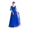 Vestido Adulto Roupa para Apresentação de Coral Saia Longa Feminina Vestido de Noite Simples e Elegante Roupa para Apresentação de Palco de Anfitrião