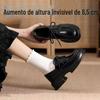 Sapatos Loafer de Solado Grosso para Mulheres Couro Genuíno com Cadarço Inverno 2024 Forrados com Lã Estilo Britânico Sexy Versátil Sapatos Pequenos de Couro com Solado Macio para Mulheres