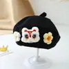Boina Infantil Outono e Inverno Estilo Coreano Urso Bebê Menino Chapéu de Pintor Tricotado em Lã Chapéu de Princesa Tendência Fashion