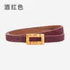 Cinturón de Cuero Cuadrado de Gama Alta para Mujer, Cinturón Decorativo de Cuero Genuino para Jeans, Versátil para Todas las Estaciones, Suministro Directo del Fabricante, En Stock para Venta al por Mayor