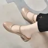Zapatos de mujer de cuero suave con punta redonda, nueva colección primavera/otoño 2026, bailarinas Mary Jane planas con suela suave y una sola tira, zapatos de cuero de tacón bajo para primavera y otoño