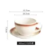 Taza de Café de Gres Retro Japonesa con Platillo Taza para Cappuccino Espresso Latte Italiana Taza de Café Elegante para Arte Latte