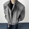 Jaqueta Baseball Casual Solta Estilo Americano Estudante Gola Alta Marca Tendência Cool Roupa de Trabalho Primavera High Street Jaqueta Masculina