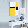 Pintura decorativa abstracta nórdica de fábrica minimalista geométrica mural para pared de fondo de sofá triple para sala de estar pintura colgante al por mayor