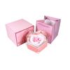 Caixa de Joias Rosa Prismática Criativa para Dia dos Namorados Caixa de Presente com Flor de Sabão Gaveta para Colar Caixa de Joias em estoque