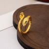 Ano da Serpente Ano do Zodíaco Chinês Anel de Abertura de Ano Novo Anel Feminino Design de Nicho Leve Luxo Anel de Sentido Avançado Atacado