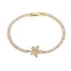 Pulsera Aogu Nicho Transfronterizo Hoja de Oro y Plata Zircón para Mujer Moda Ins Lujo Accesible Joyería de Alta Gama Pulsera