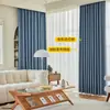 Cortinas Semioscuras de Lino Doble Cara, Cortinas de Lino Algodón Poliéster, Cortinas Modernas Sencillas para Bloquear el Sol para Dormitorio, Sala de Estar, Balcón, Ventana Saliente