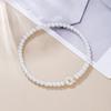 Pulsera sencilla de imitación de perlas al por mayor Joker 26 moda elástica con letras pulsera pulsera de perlas para mujer pulsera de cuentas