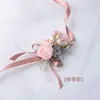 Estética Rosa Champaña Rosa Hortensia Ramillete Flor de Muñeca Novio Novia Padrino Dama de Honor Boda Flor de Solapa